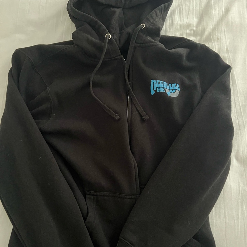 Seattle Graphic Zip Up Black Hoodie